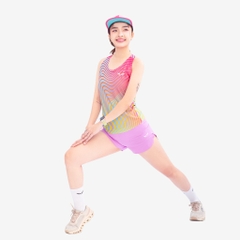 Áo Singlet Chạy Bộ Nữ Wolf Active Vui Vẻ 2 W108, Áo Ba Lỗ Chạy Bộ Thoáng Khí, Siêu Nhẹ, Nhanh Khô