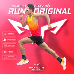 Áo Singlet Chạy Bộ Nam Run Original W08, Chất Vải Mỏng Nhẹ, Thấm Hút Mồ Hôi Tốt, Nhanh Khô