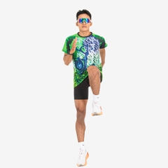 Áo Thun Chạy Bộ Nam Wolf Active Fern Cell W265, Chất Vải Wolf Active Siêu Nhẹ, Thoáng Khí, Đẹp Mắt