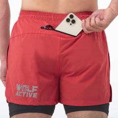 Quần Thể Thao 2 Lớp Nam Wolf Active Essential 175, Quần Tập Gym, Chạy Bộ, Cầu Lông , Thoải Mái Vận Động