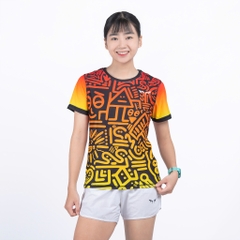 Áo Chạy Bộ Nữ Vui Vẻ 1 W11, Chất Vải Cao Cấp Wolf Active, Nhanh Khô, Co Giãn 4 Chiều, Tôn Dáng