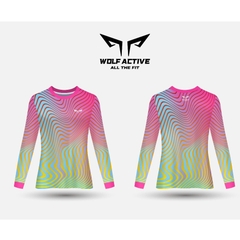 Áo Tay Dài Thể Thao Nữ Wolf Active Vui Vẻ 2 W173, Áo Chạy Bộ Nữ, Thoáng Khí, Nhanh Khô, Mát Mẻ