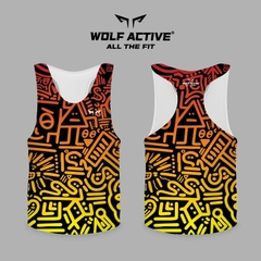 Áo Singlet Chạy Bộ Wolf Active Vui Vẻ 1 W36, Chất Vải Cao Cấp, Quick Dry, Nhanh Khô, Co Giãn 4 Chiều