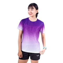 Áo Chạy Bộ Nữ Wolf Active Vân Nước 124, Vải Thun Cao Cấp, Nhẹ Nhanh Khô, Thấm Hút Mồ Hôi Tốt