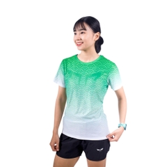 Áo Chạy Bộ Nữ Wolf Active Vân Nước 124, Vải Thun Cao Cấp, Nhẹ Nhanh Khô, Thấm Hút Mồ Hôi Tốt