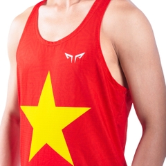 Áo Ba Lỗ Chạy Bộ Cờ Đỏ Sao Vàng Nam Nữ W93, Chất Liệu Cao Cấp, Thoáng Khí, Mềm Mịn, Co Giãn 4 Chiều