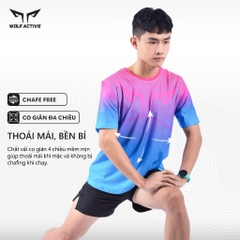 Áo Thun Chạy Bộ Nam Wolf Active Run Original 33,Chất Vải Wolf Active Cao Cấp Siêu Nhẹ, Nhanh Khô