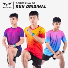 Áo Thun Chạy Bộ Nam Wolf Active Run Original 33,Chất Vải Wolf Active Cao Cấp Siêu Nhẹ, Nhanh Khô