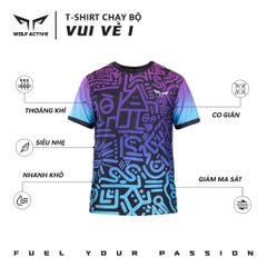 Áo Chạy Bộ Nam Wolf Active Vui Vẻ 1 W34, Chất Vải Wolf Active Cao Cấp Siêu Nhẹ, Nhanh Khô