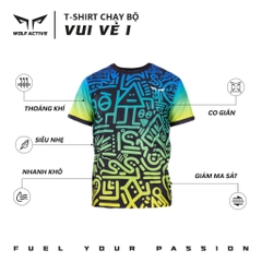 Áo Chạy Bộ Nam Wolf Active Vui Vẻ 1 W34, Chất Vải Wolf Active Cao Cấp Siêu Nhẹ, Nhanh Khô