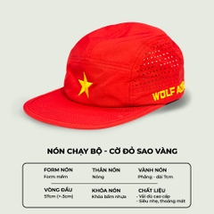 Nón Chạy Bộ Cờ Đỏ Sao Vàng Wolf Active W178, Nón Thể Thao Nam Nữ Nhẹ, Nhanh Khô, Thoáng Khí