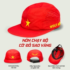 Nón Chạy Bộ Cờ Đỏ Sao Vàng Wolf Active W178, Nón Thể Thao Nam Nữ Nhẹ, Nhanh Khô, Thoáng Khí