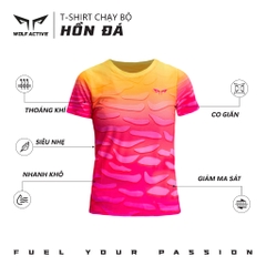 Áo Chạy Bộ Nữ Wolf Active Hồn Đá W101, Áo Chạy Bộ Cao Cấp, Vải Wolf Light Siêu Nhẹ, Co Giãn 4 chiều