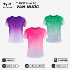 Áo Chạy Bộ Nữ Wolf Active Vân Nước 124, Vải Thun Cao Cấp, Nhẹ Nhanh Khô, Thấm Hút Mồ Hôi Tốt