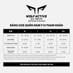 Quần Tập Gym 2 Lớp Wolf Active Fitpro W104, Quần Gym Nam 2 Lớp, Nhanh Khô, Co Giãn Thoải Mái