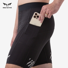 Quần Bó Cơ Nam Wolf Active Super Fast W144, Quần Bó Cơ Nhiều Túi, Chất Liệu Mềm Mịn, Co Giãn 4 Chiều