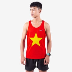 Áo Ba Lỗ Chạy Bộ Cờ Đỏ Sao Vàng Nam Nữ W93, Chất Liệu Cao Cấp, Thoáng Khí, Mềm Mịn, Co Giãn 4 Chiều