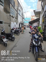 NHÀ ĐƯỜNG TRẦN VĂN QUANG TÂN BÌNH, GIÁ NHỈNH HƠN 4 TỶ 3 TẦNG