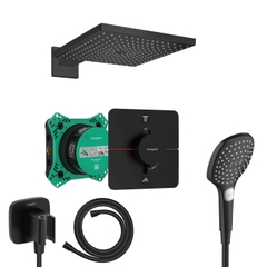 Bộ sen âm tường Hansgrohe ShowerSelect Comfort và Raindance E 300 | Màu đen