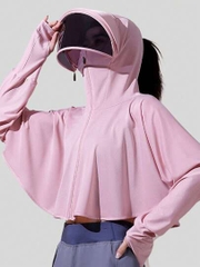 Áo Khoác Chống Nắng Nữ Cánh Dơi Chất Thun Lạnh Chống Tia UV Dáng Ngắn AHBRA UPF50
