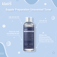 TONER KLAIRS UNSCENTED KO MÙI
