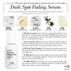 Tinh chất oh!oh! Dark Spot Fading Serum 30ml - Giảm thâm nám và ngăn lão hóa