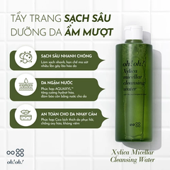 Nước tẩy trang oh! oh! Xylica Micellar sạch sâu, phục hồi da, không cồn 500ml
