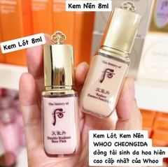 Set kem lót, kem nền whoo tái sinh + 2 son mini Whoo 𝗱𝗼̀𝗻𝗴 𝘁𝗮́𝗶 𝘀𝗶𝗻𝗵 𝗰𝗮𝗼 𝗰𝗮̂́𝗽