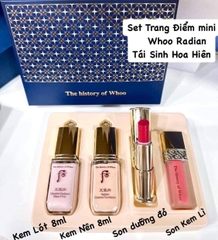 Set kem lót, kem nền whoo tái sinh + 2 son mini Whoo 𝗱𝗼̀𝗻𝗴 𝘁𝗮́𝗶 𝘀𝗶𝗻𝗵 𝗰𝗮𝗼 𝗰𝗮̂́𝗽