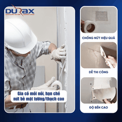 Lưới Thủy Tinh Phủ Chống Thấm DURAX – Khổ 5cm, 10cm Gia Cố Mái, Sàn, Khe Nứt Hiệu Quả Cao