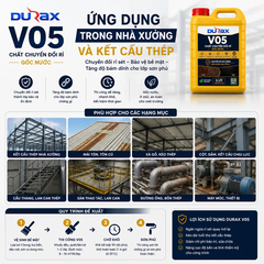 DURAX V05 – Chất Chuyển Đổi Rỉ Gốc Nước Cho Kim Loại