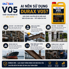 DURAX V05 – Chất Chuyển Đổi Rỉ Gốc Nước Cho Kim Loại