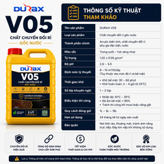 DURAX V05 – Chất Chuyển Đổi Rỉ Gốc Nước Cho Kim Loại