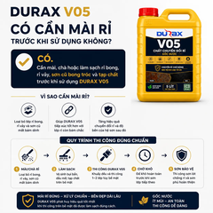 DURAX V05 – Chất Chuyển Đổi Rỉ Gốc Nước Cho Kim Loại