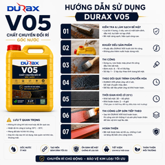 DURAX V05 – Chất Chuyển Đổi Rỉ Gốc Nước Cho Kim Loại