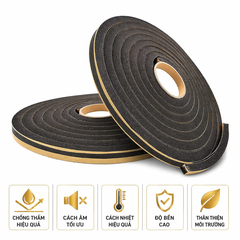 Thanh Cao Su Trương Nở Chống Thấm Hyperstop DB2010 TAIKO Chèn Mạch, Cổ Ống Thoát Sàn | Dài 1m