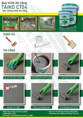 Sơn Chống Thấm Taiko CT4 Thi Công Trực Tiếp Trên Bề Mặt Ẩm, Kháng Muối, Kháng Kiềm