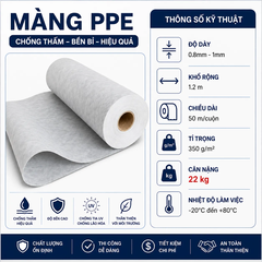 [350g/m2-1mm] Màng Chống Thấm PPE DURAX – Vật Liệu Gia Cường Cao Cấp, Chống Thấm Tuyệt Đối Cho Mọi Công Trình