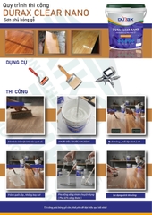 Sơn Bóng Gỗ DURA CLEAR NANO Không Mùi, Kháng Nước, Bảo Vệ Gỗ, Thân Thiện Môi Trường