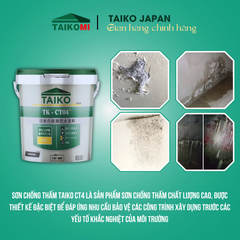 Sơn Chống Thấm Taiko CT4 – Thi Công Trực Tiếp Trên Bề Mặt Ẩm, Kháng Muối, Kháng Kiềm