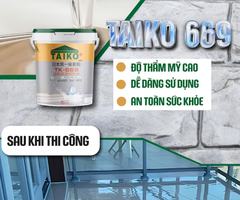 Sơn Chống Thấm Trong Suốt TAIKO 669 – Bảo Vệ Mái Ngói, Tường Gạch, Đá Trang Trí, Gỗ