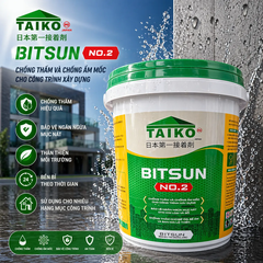 Sơn Chống Thấm Hồ Cá, Bể Cá Koi TAIKO BITSUN – Màu Đen, Pha Xi Măng Để Tăng Chịu Lực