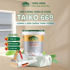 Sơn Chống Thấm Trong Suốt Gốc Dung Môi TAIKO 669 – Bảo Vệ Mái Ngói, Tường Gạch, Đá Trang Trí, Gỗ