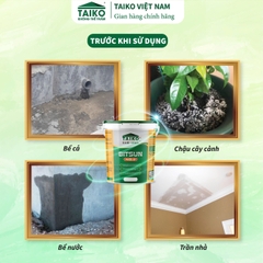 Sơn Chống Thấm Hồ Cá, Bể Cá Koi TAIKO BITSUN No.2 – Màu Đen, Pha Xi Măng Để Tăng Chịu Lực