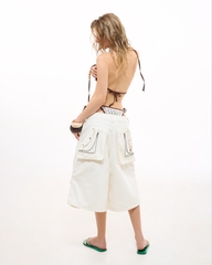 Insane® Rawline Jorts - White