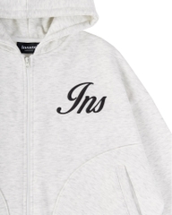 Insane® Weekly Boxy Hoodie Zip - Melange Grey