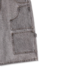 Insane® Patch Denim Shorts - Light Grey