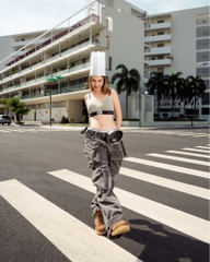 Insane® Cargo Denim Pants - Dark Grey