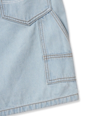 Insane® Patch Denim Shorts - Light Blue