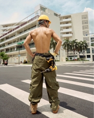 Insane® Cargo Parachute Pants - Green